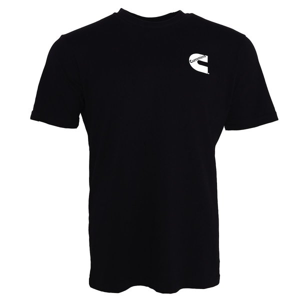 Cummins Unisex T-Shirt Short Sleeve Black Cotton Tagless Tee - Large CMN4761